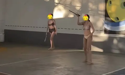 Xôn xao clip 2 cô gái mặc bikini chơi pickleball giữa trời nắng nóng, dân mạng tranh cãi dữ dội