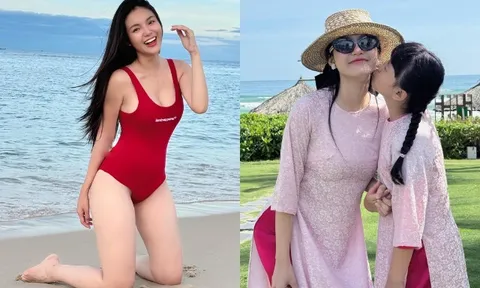 Bé gái gốc Huế xinh từ bé từng gây sốt trên đài truyền hình, 20 tuổi mang bầu sinh con giờ đẹp "đốt mắt" với bikini