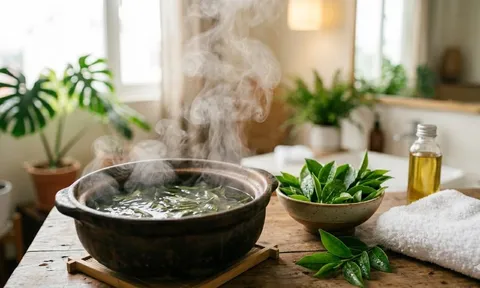 Cách dùng lá trà xanh giúp se khít lỗ chân lông, giảm dầu nhờn