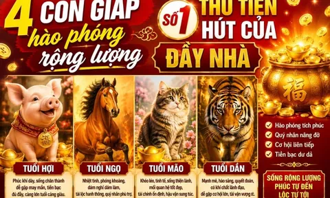4 con giáp hào phóng rộng lượng, số 1 thu Tiền hút của đầy nhà
