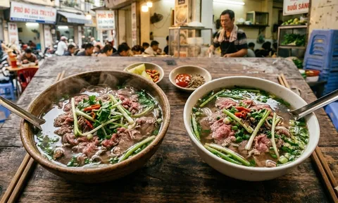 Vì sao nhiều quán phở luôn chần bát bằng nước sôi trước khi chan phở?