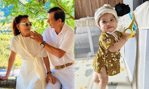 Sao Việt 24h: Mẹ Hồ Ngọc Hà nắm tay chồng lai Pháp không rời; Con gái 8 tháng tuổi của H'Hen Niê mê leo trèo giống mẹ