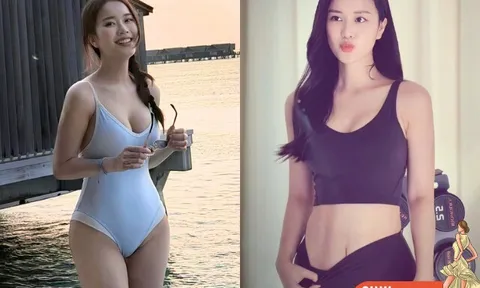 MC trẻ xinh VTV sinh 2 con với chồng Tiến sĩ, đẻ xong khoe cơ bụng số 11 cực phẩm, diện bikini đẹp hút mắt