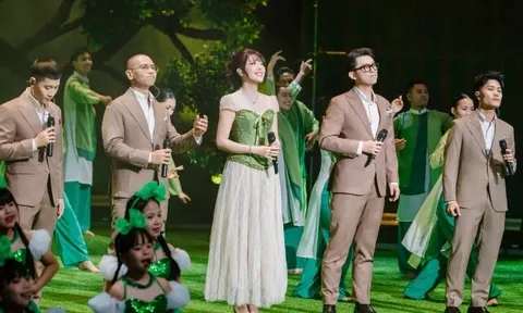 Pia Linh xúc động khi hát cùng Oplus tiết mục giàu cảm xúc