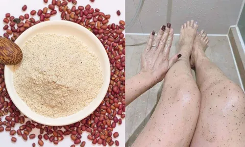 Cách tắm bằng bột đậu đỏ giúp da trắng hồng, mịn mượt