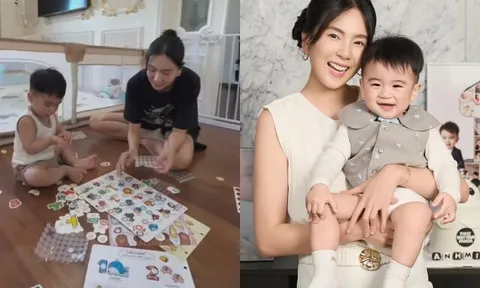 MC Mai Ngọc tuyệt đối không cho quý tử xem điện thoại, bày đủ trò để con trai vừa chơi vừa học