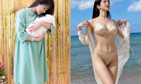 Hot girl Việt đi đẻ được ê-kíp bác sĩ khen là "sản phụ đẹp nhất từng gặp", U40 làm mẹ đơn thân giàu xinh nõn nà