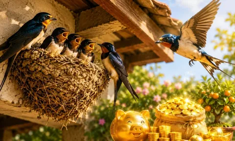 Nhà có loài chim này làm tổ dưới mái không giàu cũng chẳng thiếu Tiền