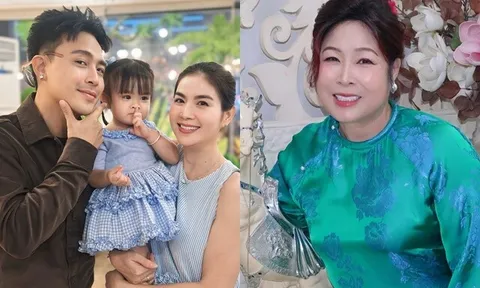 NSND Hồng Vân được con gái Kha Ly gọi là "Nội", nhóc tì gần 2 tuổi đã bập bẹ gửi lời chúc sinh nhật bà