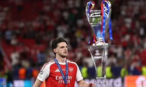 Thua PSG chứng minh Rice mới là thủ lĩnh thực thụ của Arsenal