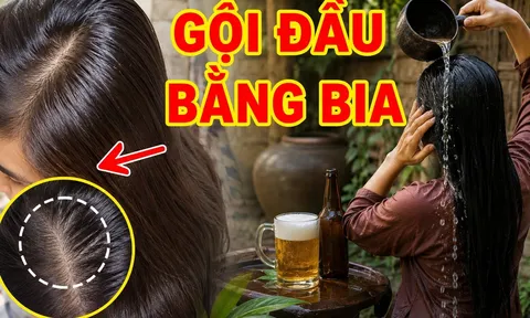 Mẹo dùng bia ủ tóc, kích thích tóc con mọc tua tủa, không bết dính