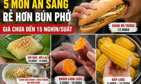 5 món ăn sáng rẻ hơn bún phở, giá chưa đến 15 nghìn/suất