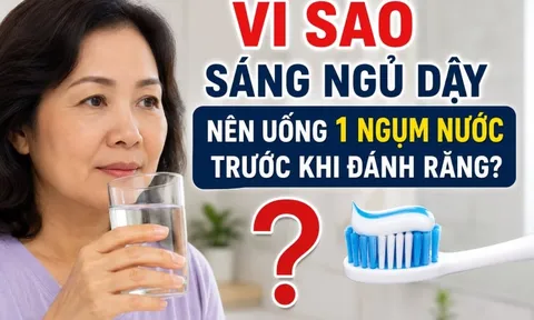 Vì sao sáng ngủ dậy nên uống 1 ngụm nước trước khi đánh răng?