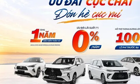 Đón hè cùng Toyota: Ưu đãi đến 100% lệ phí trước bạ