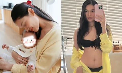 Á hậu Việt Nam đẻ xong càng đẹp, mặc bikini "nổi loạn" sau khi sinh con, chị em phải "xin vía" khi nhìn dáng