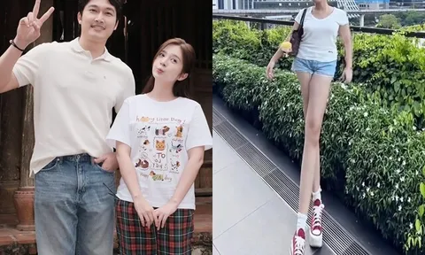 Đình Tú dính "kiếp nạn" sau khi kết hôn: Bị Ngọc Huyền dỗi đến "tím mắt" vì chụp ảnh chân dài "thẳng cánh cò bay"