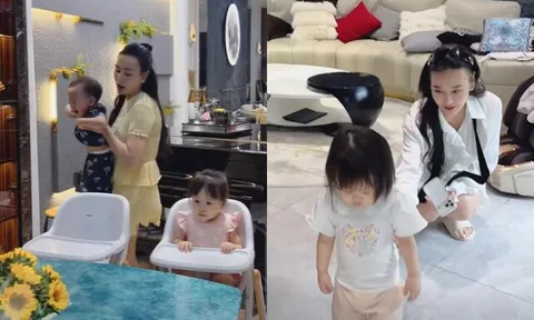 Phương Oanh phải dùng "bí kíp roi mây" để đối phó với cặp song sinh, Jimmy - Jenny bước vào khủng hoảng tuổi lên 2