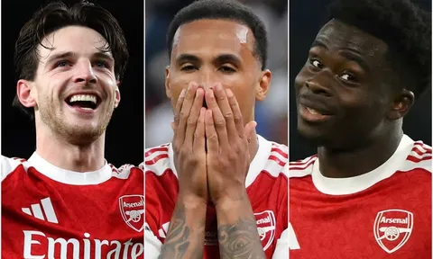 Xếp hạng dàn sao Arsenal: Declan Rice đỉnh cao, Kepa thảm họa