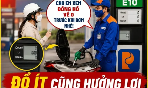 Đổ xăng cứ nói với người bán câu này: Đổ ít cũng hưởng lợi