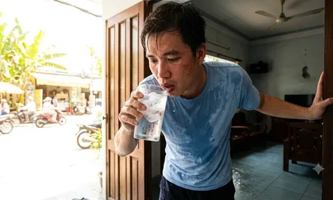 Nhiều người uống nước đá ngay sau khi đi ngoài trời nắng mà không biết điều này