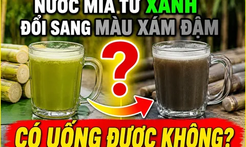 Nước mía từ xanh đổi sang màu xám đậm có uống được nữa không?