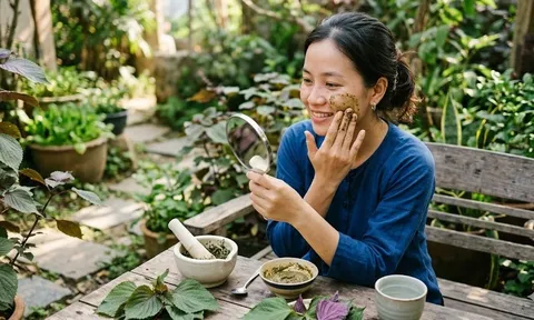 Mách chị em cách trị thâm nám bằng lá tía tô: Da trắng bật tông, mờ nám rõ rệt sau vài tuần