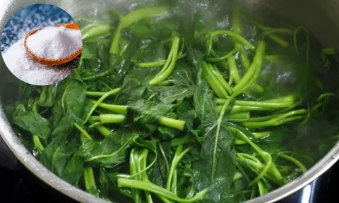Vì sao muối giúp rau luộc xanh hơn?