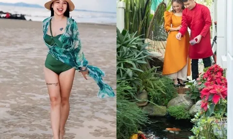 MC VTV khoe body căng tràn bên bờ biển, tận hưởng cuộc sống giàu sướng trong biệt thự 200m khi lấy chồng đại gia