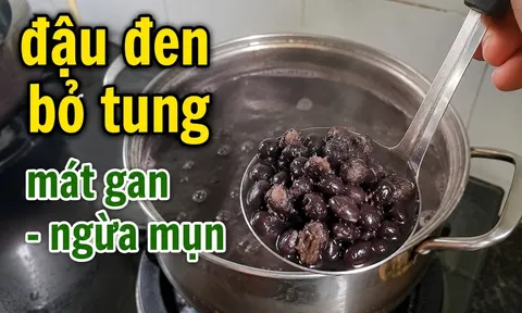 Cách đun đậu đen bở tung, uống mát gan ngừa mụn