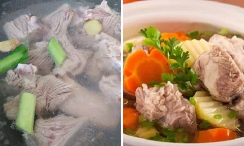 Cách hầm sườn nhanh mềm, không hôi, nước trong và thơm ngọt