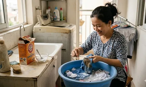 Giặt quần áo trắng bị ố vàng: Chỉ cần ngâm với loại nước này, vết bẩn tự "bay màu" sạch như mới