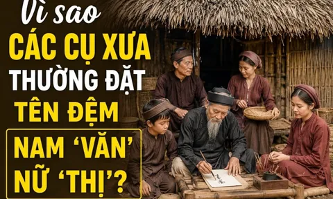 Vì sao các cụ xưa thường đặt tên đệm nam 'Văn', nữ 'Thị'?