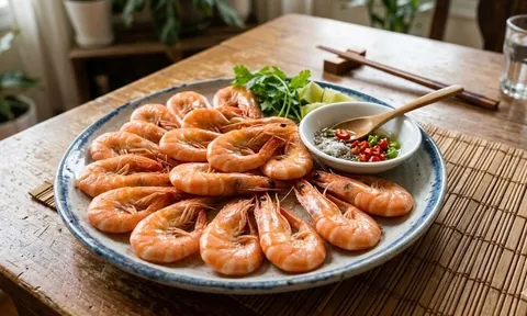Luộc tôm cứ dùng loại nước này: Tôm đỏ au, không tanh, bóc vỏ dễ dàng