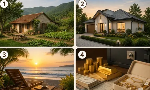 Quiz: Hình ảnh bạn chọn có thể dự đoán về già giàu có ra sao