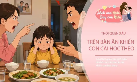 Điều đáng sợ hơn cả nghèo đói là trẻ học theo thói quen xấu của bố mẹ trên bàn ăn