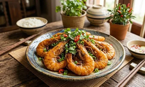 Cách rang tôm vỏ giòn rụm, thịt ngọt thơm đậm đà, tuyệt đối không bị tanh nồng