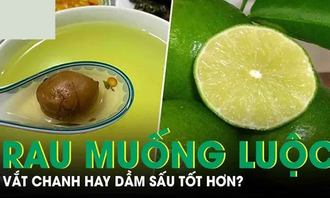 Canh rau muống luộc nên dầm sấu hay vắt chanh ngon hơn?