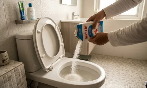 Lý do nhiều người thi nhau đổ muối vào bồn cầu bị tắc nghẽn