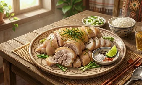 Bí quyết luộc chân giò trắng hồng, giòn rụm, thơm lừng góc bếp cực đơn giản