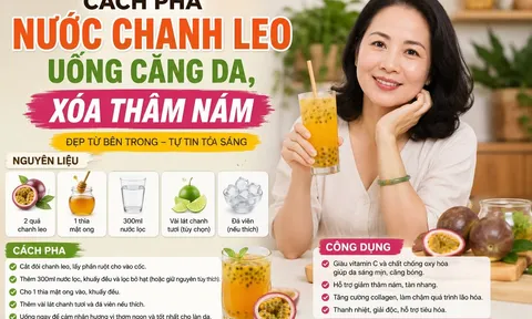 Cách pha nước chanh leo uống căng da, xóa thâm nám