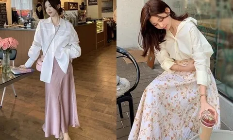 Không chỉ quần jeans, 5 kiểu chân váy dài giúp áo sơ mi trắng trở nên thanh lịch và cuốn hút hơn