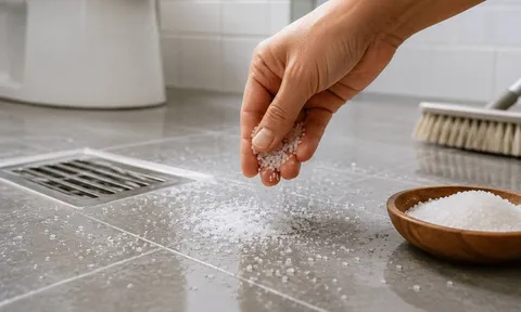 Rắc muối lên sàn nhà tắm, nhà vệ sinh: Mẹo hay nhiều người thích áp dụng