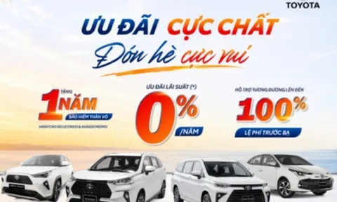 Đón hè cùng Toyota: Ưu đãi đến 100% lệ phí trước bạ