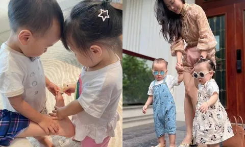 Phương Oanh tự hào khoe quý tử "ngoài lạnh lùng trong ấm áp", biết cùng em gái song sinh chăm sóc mẹ
