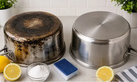 Mẹo làm sạch đáy nồi cháy đen, khét bám lâu ngày: Áp dụng đúng cách, nồi sáng bóng như mới