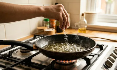 Thả một nhúm muối vào dầu nóng trước khi rán: Mẹo nhỏ giúp món ăn ngon hơn