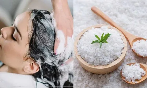 Cách thêm muối vào gội đầu giúp tóc mọc nhanh, sạch gàu, hết ngứa