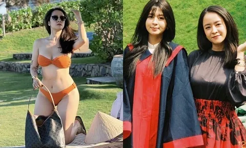 "Bà mẹ Tiến sĩ" ghê gớm nhất phim VTV: Diện bikini khoe dáng nuột nà, U40 nhìn như chị em với con gái