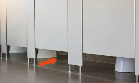 Vì sao cửa phòng tắm, nhà vệ sinh công cộng thường có khe hở lớn phía dưới?