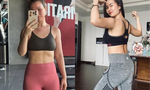 Võ Hạ Trâm khoe múi bụng ở phòng gym, mẹ bỉm 2 con tập nhiều môn phối hợp để giữ body khỏe khoắn